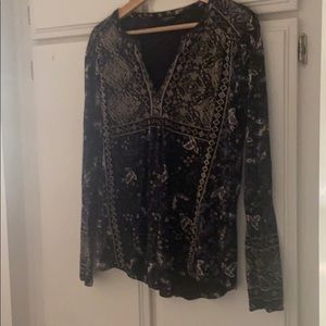 Lucky Brand Navy print tunic